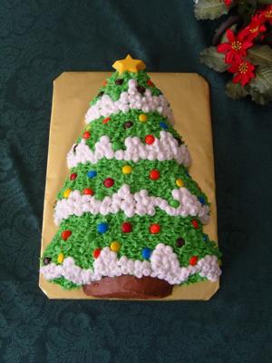 christmas tree birthday cake