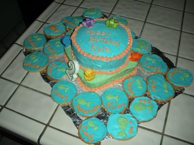 Birthday Fish Theme Cake