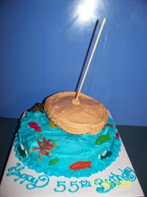 Fisherman fishing boat buttercream cake … | Boat cake, Fish cake birthday,  Fisherman cake