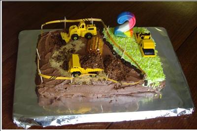 A Construction Site Cake