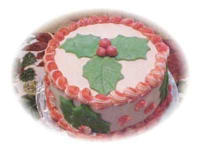 Holly Leaf Christmas Cake