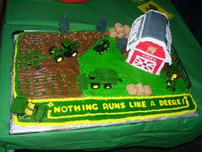 John Deere Birthday Cake and Smash Cake by BakerRee