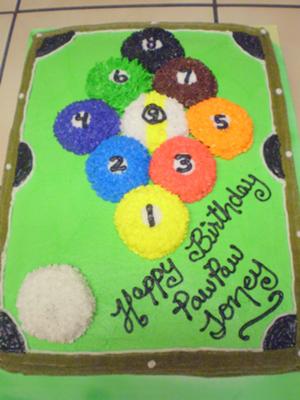 Pool Table Cake