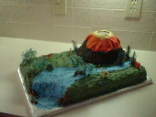 Volcano Cake With Waterfall